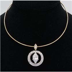 2.71ctw Diamond Necklace - 14KT Two-Tone Gold