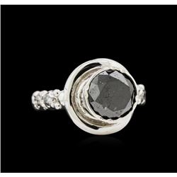 14KT White Gold 2.72ct Black & White Diamond Ring