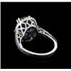 Image 3 : 5.60ct Tanzanite and Diamond Ring - 14KT White Gold