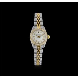 Rolex 18KT Two-Tone Diamond Oyster Perpetual Ladies Wristwatch