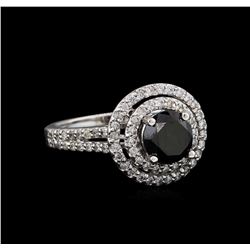 2.15ctw Black Diamond Ring - 14KT White Gold