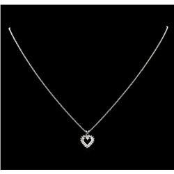 0.20ctw Diamond Pendant With Chain - 14KT White Gold