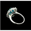 Image 3 : 4.08ct Apatite and Diamond Ring - 14KT White Gold