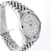 Image 3 : Rolex Stainless Steel 1.00ctw Diamond and Sapphire DateJust Men's Watch
