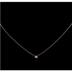 0.09ct Diamond Necklace - 14KT Rose Gold