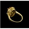 Image 3 : 5.04ct Citrine and Diamond Ring - 14KT Yellow Gold