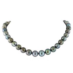 Tahitian Cultured Pearl Necklace With Diamond Clasp