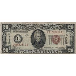 1934 $20 Hawaii Federal Reserve Note Currency