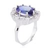 Image 3 : 14KT White Gold 6.74ct Tanzanite and Diamond Ring
