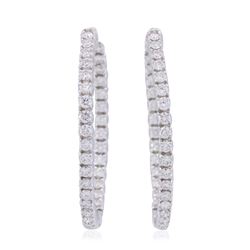 14KT White Gold 1.76ctw Diamond Earrings