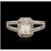 Image 2 : 14KT White Gold EGL USA Certified 1.36ctw Diamond Ring