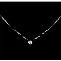 0.09ct Diamond Necklace - 14KT White Gold