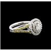Image 1 : 0.93ctw Diamond Ring - 14KT White Gold