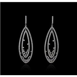 14KT White Gold 4.66ctw Diamond Earrings