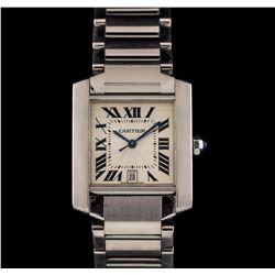 Cartier Stainless Steel Tank Francaise Men's Watch