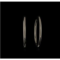 14KT White Gold Hoop Earrings