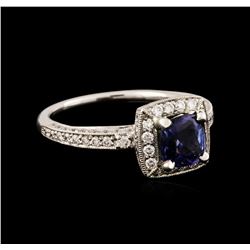 18KT White Gold 1.34ct Tanzanite and Diamond Ring