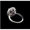 Image 3 : 4.77ct Amethyst and Diamond Ring - 14KT White Gold