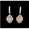 Image 1 : 1.39ctw Diamond Earrings - 18KT Two-Tone Gold