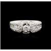 Image 2 : 18KT White Gold 0.90ctw Diamond Ring