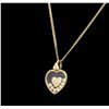 Image 3 : 18KT Yellow Gold 0.74ctw Diamond Pendant With Chain