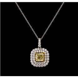 14KT Two-Tone Gold 2.15ctw Diamond Pendant