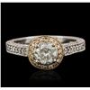 Image 1 : 18KT Two-Tone Gold 1.39ctw Diamond Ring