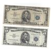 Image 1 : 1953 $5 Silver Certificate Currency Lot of 2