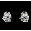 Image 1 : 2.02ctw Diamond Solitaire Earrings - Platinum