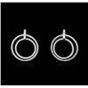 Image 1 : 14KT White Gold 0.85ctw Diamond Earrings