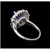 Image 3 : 2.40ct Tanzanite and Diamond Ring - 14KT White Gold