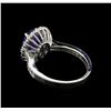 Image 3 : 2.27ct Tanzanite and Diamond Ring - 14KT White Gold