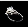 Image 3 : 2.03ct Aquamarine and Diamond Ring - 14KT White Gold