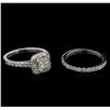 Image 1 : 1.50ctw Diamond Wedding Ring Set - 14KT White Gold