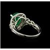 Image 3 : 3.17ct Emerald and Diamond Ring - 18KT White Gold