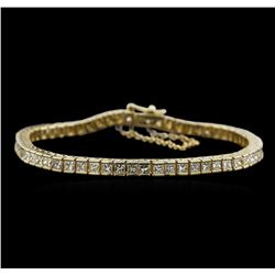 5.67ctw Diamond Tennis Bracelet - 14KT Yellow Gold