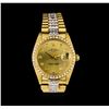 Image 1 : Rolex 14KT Yellow Gold 4.00ctw Diamond Date Men's Watch