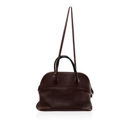 Hermes Brown Leather Purse With Shoulder Sling