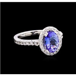 1.98ct Tanzanite and Diamond Ring - 14KT White Gold