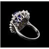 Image 3 : 5.15ct Tanzanite and Diamond Ring - 14KT White Gold