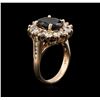 Image 3 : 3.50ct Tourmaline and Diamond Ring - 14T Rose Gold