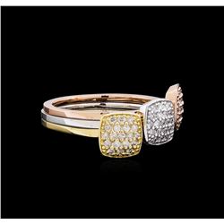 0.49ctw Diamond Ring - 14KT Tri-Tone Gold