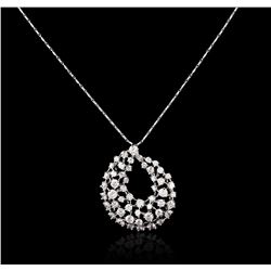 2.70ctw Diamond Pendant - 14KT White Gold