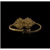 Image 3 : 21KT Yellow Gold Turquoise Butterfly Bangle Bracelet