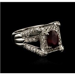 14KT White Gold 2.31ct Ruby and Diamond Ring