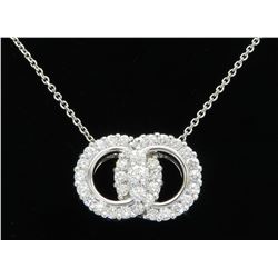 3.16ctw Diamond Pendant - 14KT White Gold