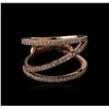 Image 2 : 14KT Rose Gold 0.45ctw Diamond Ring