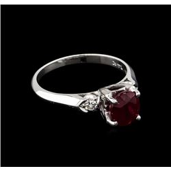 1.50ct Ruby and Diamond Ring - 14KT White Gold