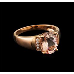 2.25ct Morganite and Diamond Ring - 10KT Rose Gold