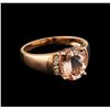 Image 1 : 2.25ct Morganite and Diamond Ring - 10KT Rose Gold